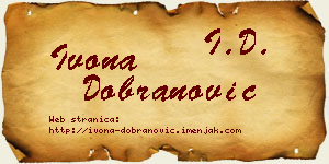 Ivona Dobranović vizit kartica